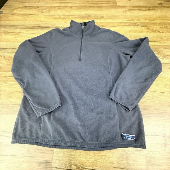 L.L. Bean Woman’s S Blue Long Sleeve Polyester Fleece Quarter Zip ID 502183 - Picture 2 of 7